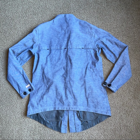 Nike Women’s NSW 3L Chambray Jacket Sz L In Midnight Navy/Reflective Silver - Picture 11 of 13